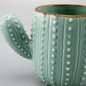 tazza in ceramica di cactus