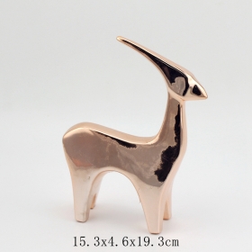 regalo di figurine di antilope e cervo in oro rosa