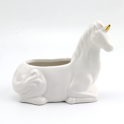 gold ceramic unicorn piggy bank