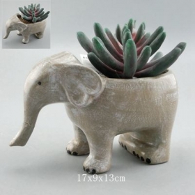 vaso di elefante dipinto a mano in ceramica
