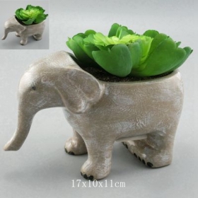 vaso per animali in ceramica con fioriera elefante
