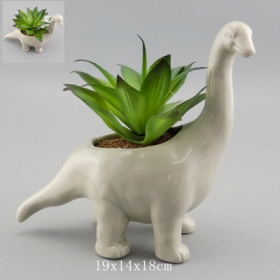 vaso succulente in ceramica dinosaur per arredo ufficio