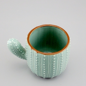 produttore di tazze di ceramica in ceramica verde