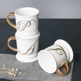 Gold Handle Best Ceramic Mug