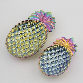 vassoio per ananas in ceramica finitura arcobaleno