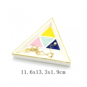 forma triangolare ceramica piatto tinket