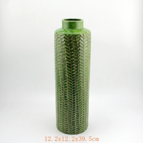 zoccolo foglia vaso in ceramica verde lime