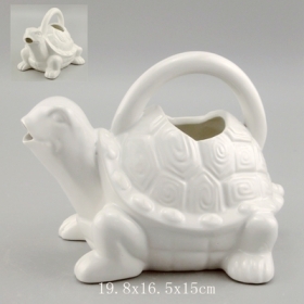 brocca in ceramica tartaruga bianca tartaruga