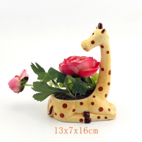 piantatrice giraffa in ceramica vintage
