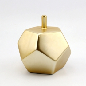 gold ceramic decorative apple figurine