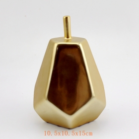 regalo di figurine in pera ceramica oro opaco metallizzato