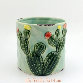 set di vasi in ceramica per vasi di cactus di 3