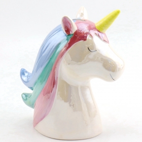 regalo iridescente unicorno salvadanaio