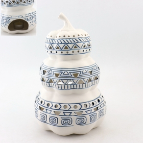 portacandele in ceramica bianca tealight in ceramica di grandi dimensioni