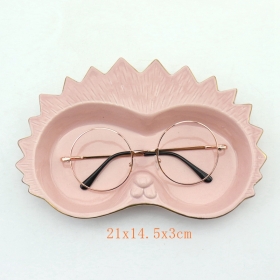 vassoi porta occhiali da vista in ceramica con riccio